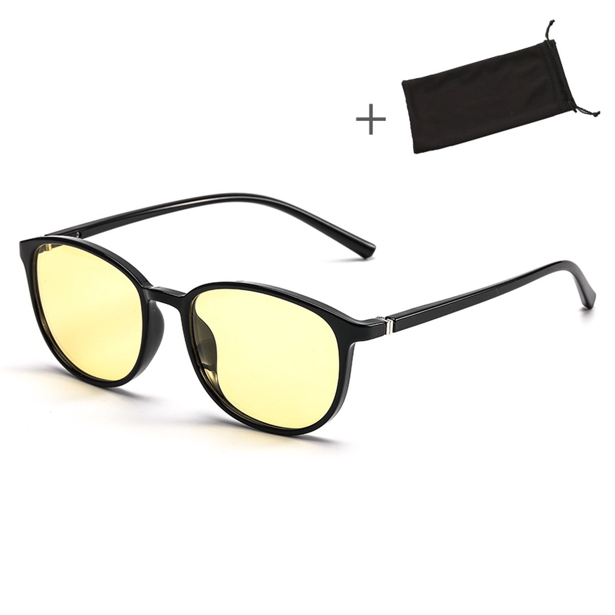 Zentono Luxe Nachtbril - Nachtvisie voor Auto en Computer - De Ultieme Oplossing voor Nachtblindheid - Luxueus Design - Beschermt tegen Verblindend Autolicht - Unisex - Elegant Zwart Design