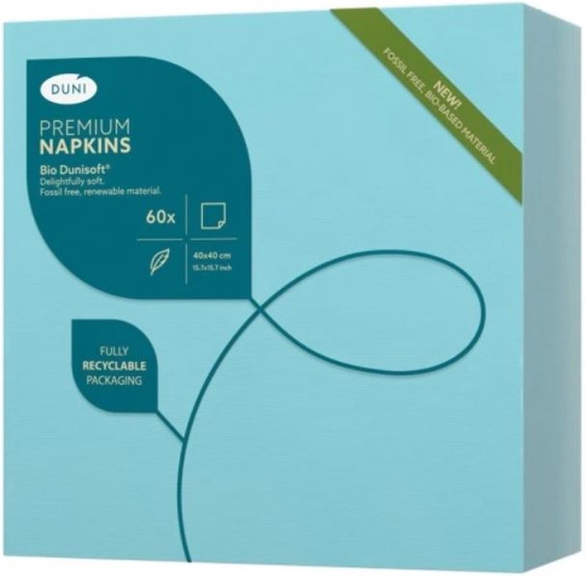 Premium Servetten 40*40 60 stuks blauw
