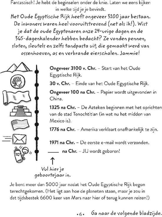Een tijdbalk van de oude Egyptische geschiedenis met mijlpalen en belangrijke gebeurtenissen.