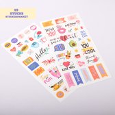 Fun Mood Love Trends Sticker Pack - 59 pieces - Stickers adults - Stickers children - Laptop stickers