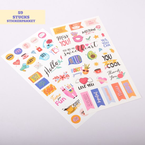 Fun Mood Love Trends Sticker Pack - 59 pieces - Stickers adults ...