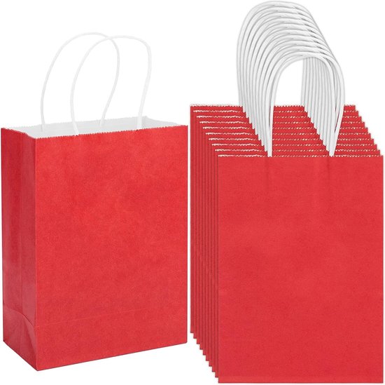 Rode papieren tasjes shop