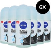 Nivea Black & White Invisible Fresh Anti Perspirant Deo Roller - 6 x 50 ml