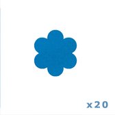 tinsulin - pleister Freestyle Libre 2 of Guardian Link bloem - blauw - set van 20 stuks