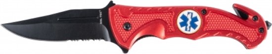 Cuchillo Emergencia Russell Mil-Tec Rescue | Negro, Hoja Fija, Para Emergencias O Supervivencia