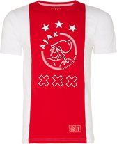 Ajax-t-shirt wit/rood/wit logo kruizen L