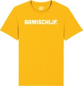 Bamischijf - Frituur Snack Cadeau - Grappige Eten En Snoep Spreuken Outfit - Dames / Heren / Unisex Kleding - Unisex T-Shirt - Geel - Maat XL