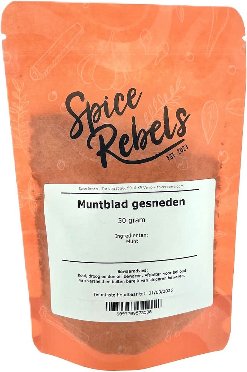 Goedkoopste Spice Rebels - Muntblad gesneden - zak 50 gram