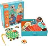Creatief Rijgspel - Montessori spel - Vanaf 2 jaar - Houten speelgoed - Educatief - Spelend Leren