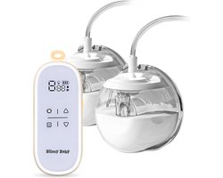 Blissy Baby Pro Handsfree dubbele elektrische Borstkolf - elektrische borstkolf - Draadloze Borstkolf - Borstkolf - Transparant/Geel - BPA Vrij - Pro Blissy Baby Borstkolf