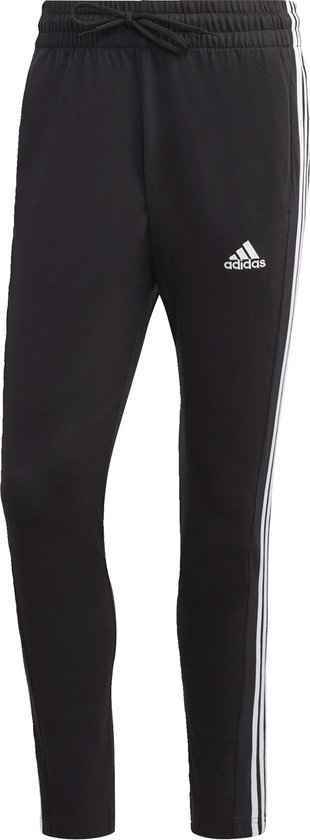 Pantalon adidas Sportswear Essentials Single Jersey Tapered Open Hem 3-Stripes - Homme - Zwart- 2XL