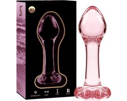 NEBULA SERIES BY IBIZA™ - MODEL 2 ANAL PLUG BOROSILICATE GLASS 11 X 3.5 CM PINK
