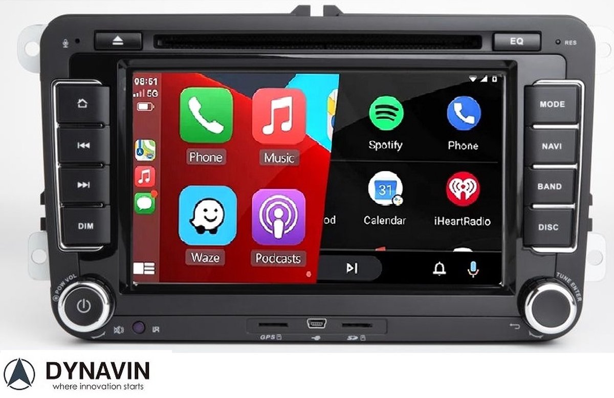 Android 12 navigatie - vw golf polo passat caddy - carkit - 64GB apple  carplay -... | bol