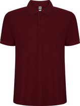 Donker Rode heren unisex Polo korte mouwen Pegaso merk Roly maat XL