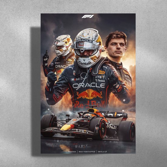 Max Verstappen - Metalen Poster 40x60cm - Imola GP - Formule 1