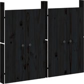 vidaXL - Kastdeurtjes - voor - buitenkeuken - 2 - st - 50x9x82 - cm - grenenhout - zwart