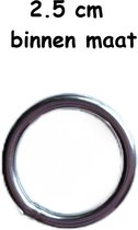 Ring rond - RVS ijzerwaren - 3 stuks - Binnenmaat 2,5 cm breed - O ring - Zeer sterk - Gelast - Hobby - Naaien