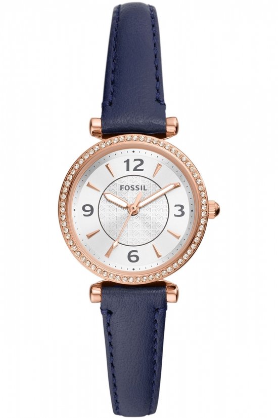 Fossil CARLIE ES5295 Dames Horloge 28 mm - Blauw