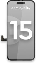 Écran LCD + écran tactile Apple iPhone 15 - Qualité OEM - Zwart - Écran de remplacement - Écran - Écran - écran tactile