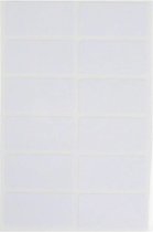 Etiket stickers  19x38mm  wit "MULTIPLAZA"  100 stuks  labels - zelfklevende - schrijfbaar - archiveren - universeel - markeren - organiseren - kantoor - school