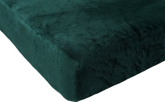 VelvetHome Hoeslaken, 200 x 200 cm, 100% gekamd katoen, 165 g/m², beddengoed tot 25 cm matrashoogte, jersey, mooie kleur, donkergroen, 200 x 200 30