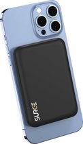 Bol.com Surge Draadloze Powerbank 10000mAh voor iPhone 12 13 14 en 15 - Geschikt voor Magsafe - 15W Draadloze Battery Pack aanbieding