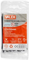 Valex - Zwarte kabelbinders / Tie wraps 2,5x100mm 100 stuks - 1201034