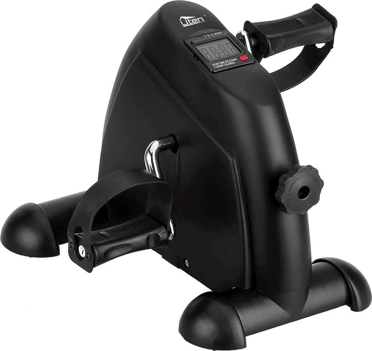 Mini Hometrainer Pedaal Trainer met Weerstand voor Binnen, Gym en Kantoor - Zwart