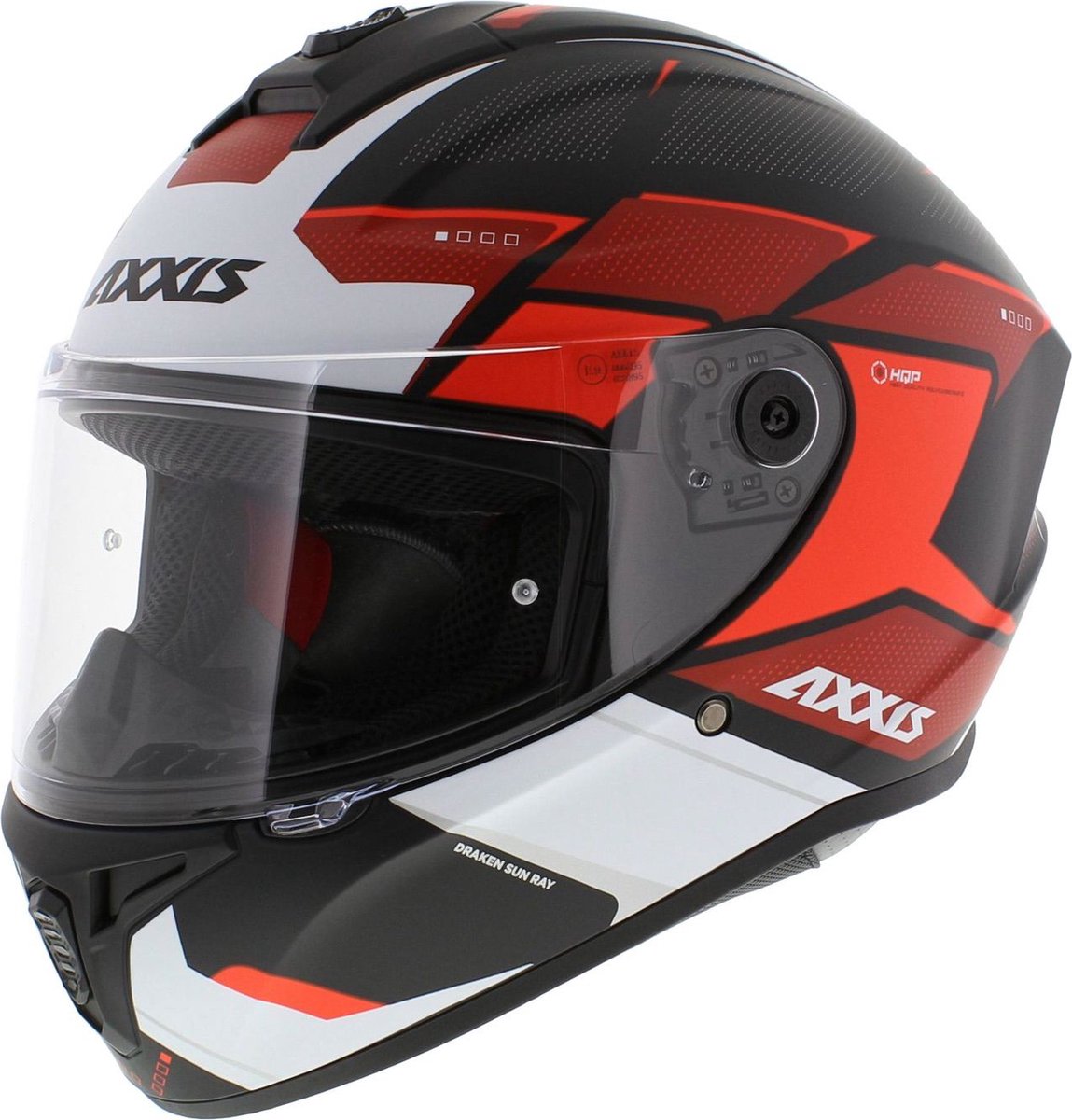 Axxis Draken S integraal helm Sunray mat rood M - Motorhelm / Scooterhelm / Karthelm