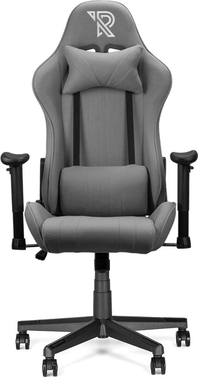 Ranqer Felix Fabric (van stof) Gamestoel - Gaming Chair / Gaming Stoel - Ergonomische Bureaustoel - Verstelbaar armleuningen - Grijs