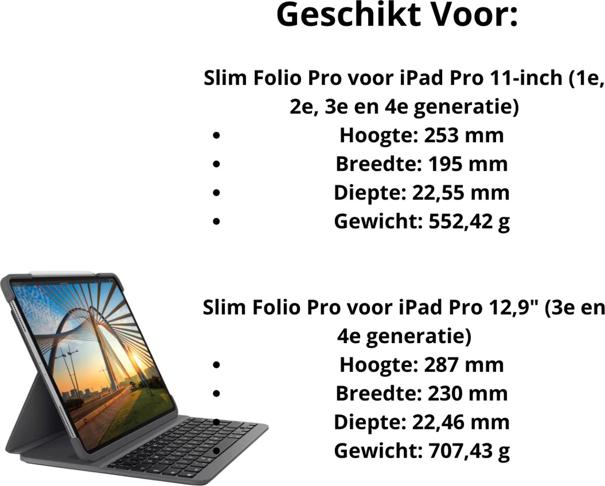 Logitech SLIM FOLIO PRO for iPad Pro 12.9-inch (3rd generation