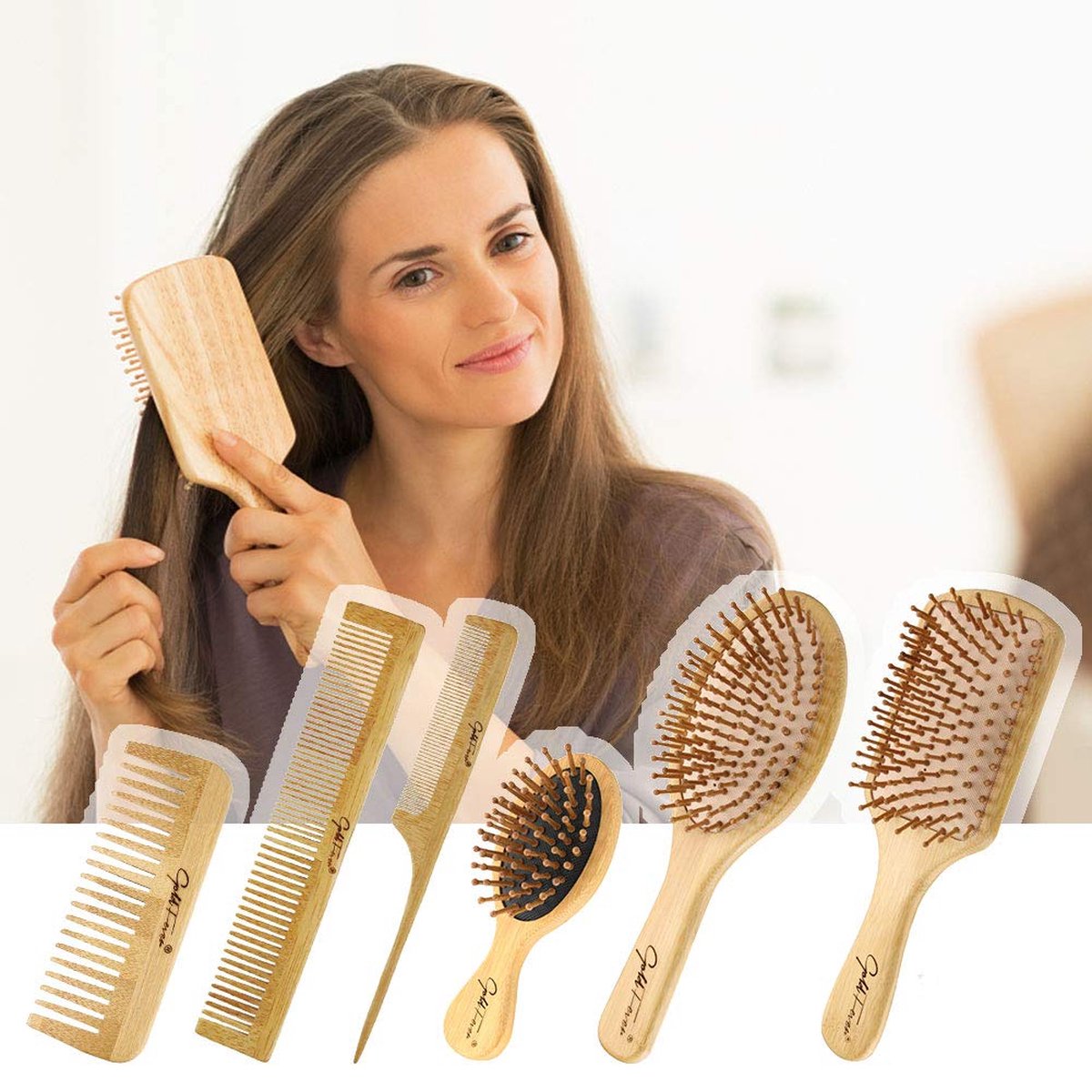 3 stks Gepersonaliseerde Baby Borstel en Kam Set, Baby Haar Borstel, Aangepaste Naam Baby Wol Kam Pasgeboren Haar Borstel Baby Hoofd Massager Bad Borstel Kam voor Kinderen