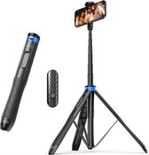 ATUMTEK 1,3 m Selfie Stick statief, alles in één uitschuifbare telefoon statief standaard met Bluetooth afstandsbediening 360 ° rotatie voor iPhone en Android telefoon selfies, video-opname, Vlogging, Live Streaming, Blauw