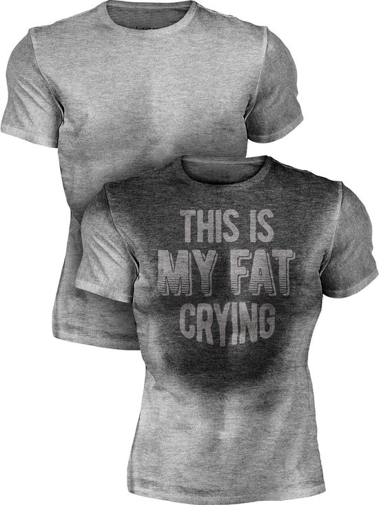 Motiverend Training Workout T-Shirt | Zweet geactiveerd | This is My Fat Crying | XXL