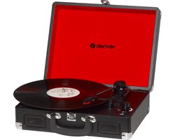 Denver Platenspeler - Ingebouwde Speakers - Incl. PC Software - Auto-stop - Retro - VPL120 - Zwart Denver Platenspeler - Ingebouwde Speakers - Incl. PC Software - Auto-stop - Retro - VPL120 - Zwart