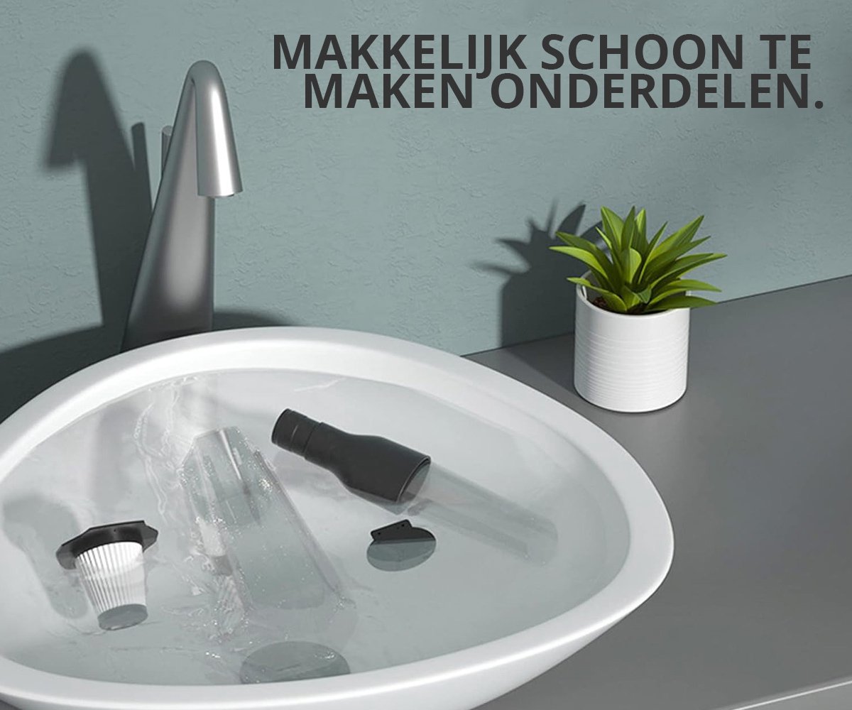 AERBES Draadloze Auto Stofzuiger Compact Zwart - afbeelding 2