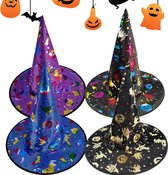 Heksenhoed Kids 4 STUKS Halloween Heksenhoed Cap Tovenaarshoeden Voor Halloween Kostuum Accessoire Party Cap
