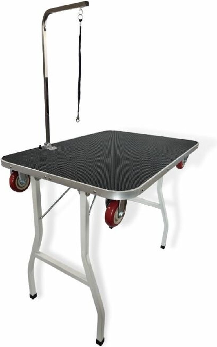 Trimtafel Honden Max Premium - Met Wielen en Trolley Functie - Met Trimarm en Trimlus - Anti-Slip Werkblad - Inklapbaar - Voor Hond en Puppy