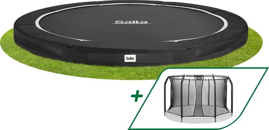 Salta Premium Ground - Inground trampoline met veiligheidsnet - ø 366 cm - Zwart