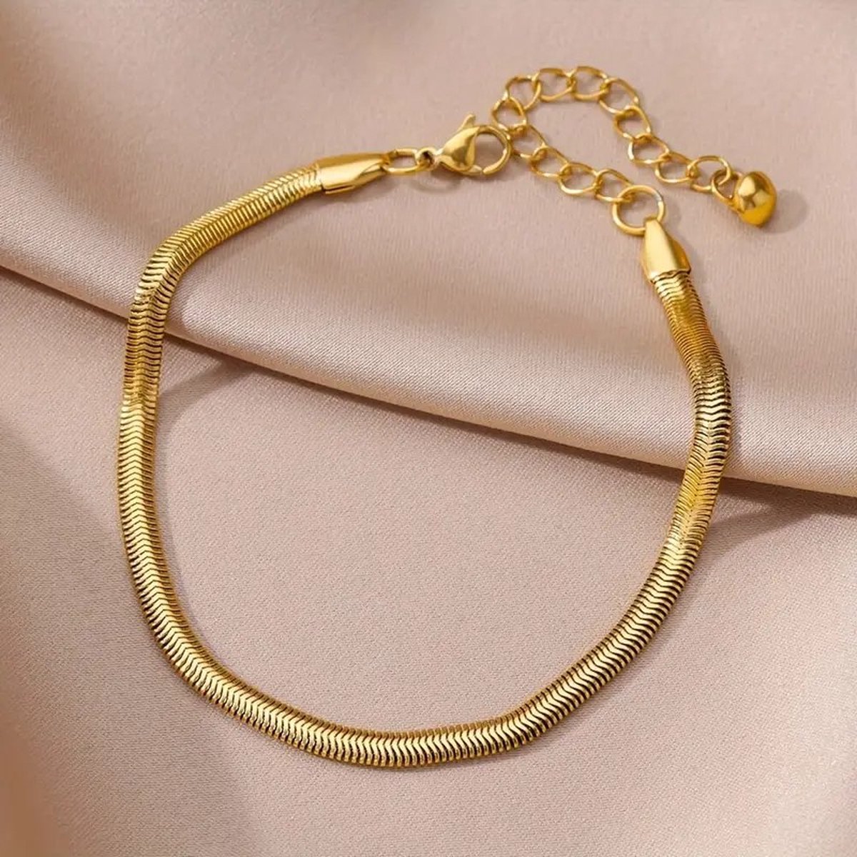 18K Gold Plated Snake Chain Ankle/Arm Bracelet