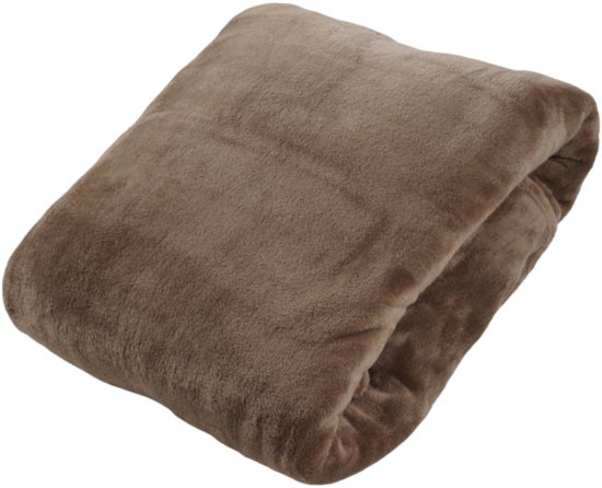softbedding.nl - plaids - couverture polaire - 200x220cm - taupe - grand foulard - peluche - doux - couverture - 300 g/m² - belle qualité