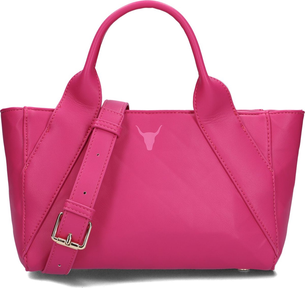 Alix The Label Ladies Woven Graphic Shoulder Bag Handtassen Dames - Roze - Maat ONESIZE