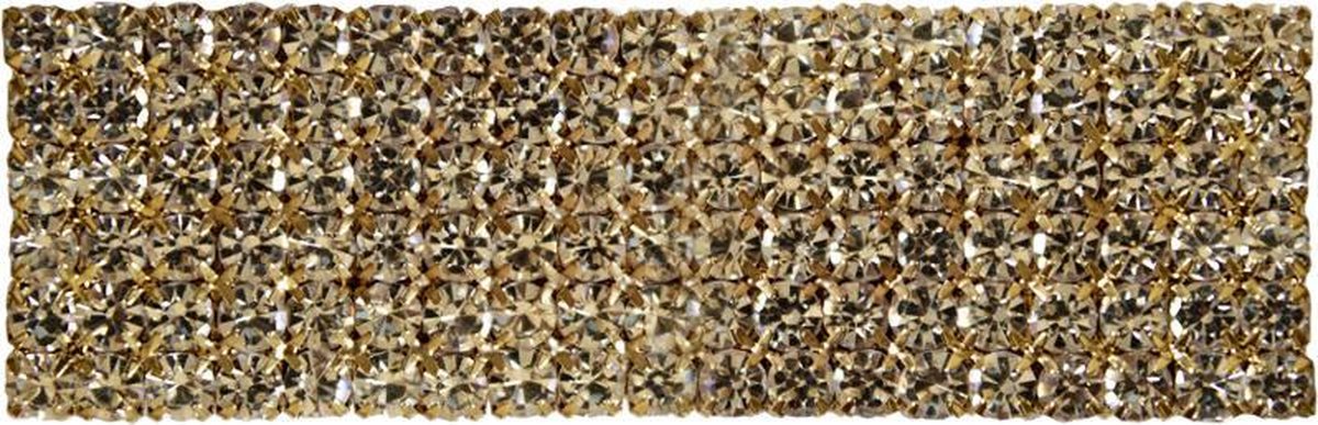 Jumalu haarclip rechthoekig diamondgold - 6,5x2 cm - haaraccessoire