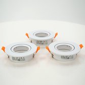 EGLO Sapereta-E Inbouwspot - kantelbaar - GU10 - Ø 9 cm - Wit - Set van 3 stuks