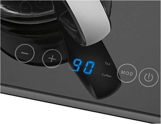 ProfiCook thee- en koffiestation | 2in1 | 1,7 liter waterkoker | 0,8 liter glazen theepot | warmhoudfunctie | temperatuurinstelling | sensor touch bedieningspaneel | PC-TKS 1056