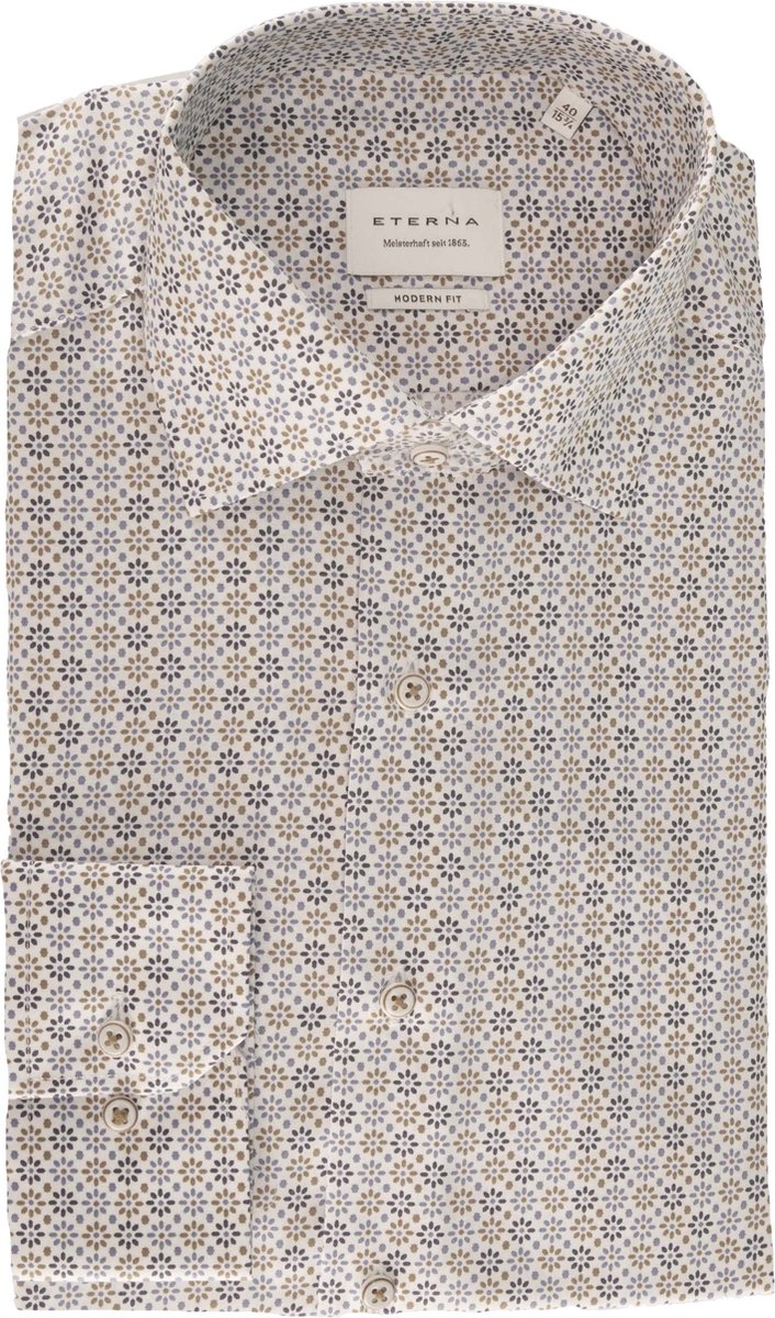 Eterna - Overhemd Print Eterna Lange Mouw Overhemd Print 4009/14