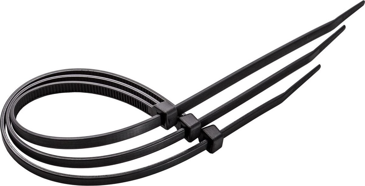 Thorgeon Ties 3.6x300 black (100 pcs)