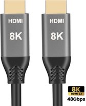 By Qubix Câble HDMI 2.1 - 4K + 8K Ultra HD - 0,5 mètre - HDMI vers HDMI - 48Gbps (120hz) - Résolution 7680x4320 - Zwart