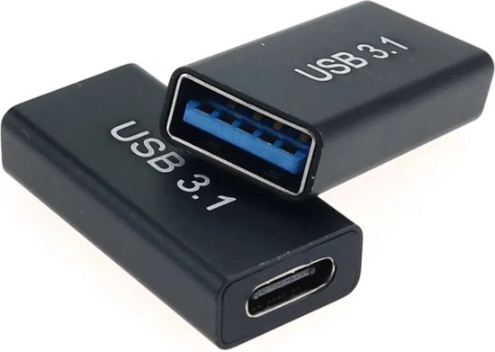 USB A naar USB C - USB 3.1 | Zwart | USB connector | USB kabel