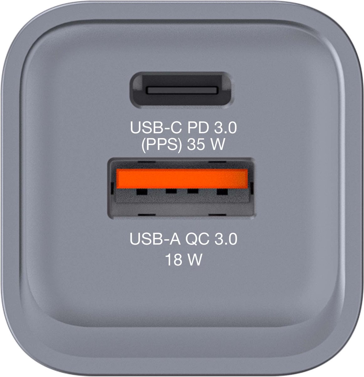 Verbatim GNC-35 GaN Oplader 2 Poorten 35W USB A/C